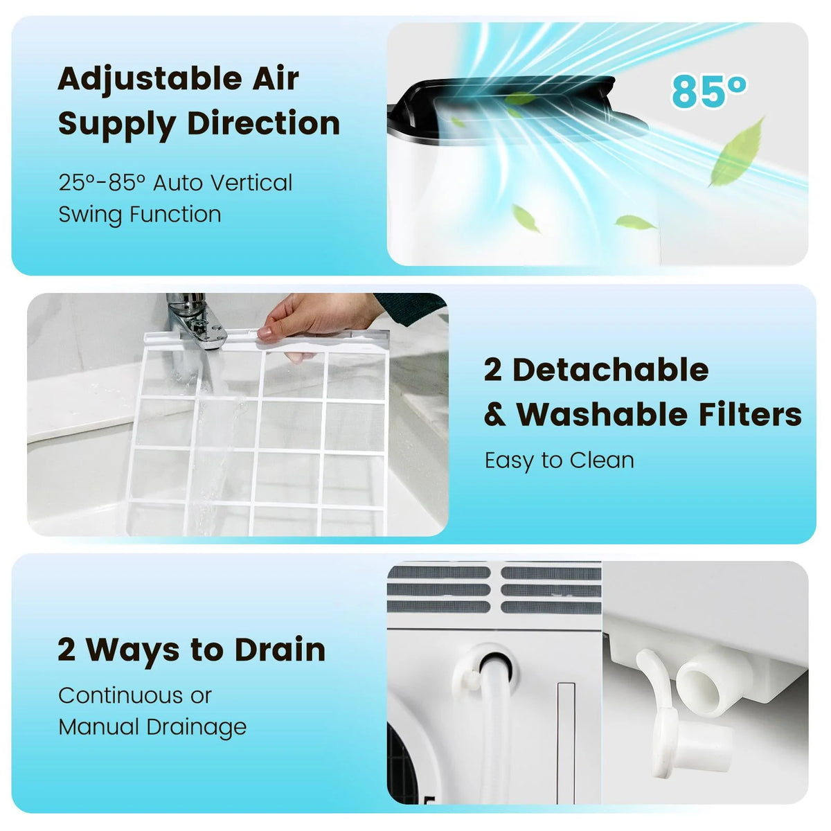 13000 BTU Smart Portable Air Conditioner & Heater R1459
