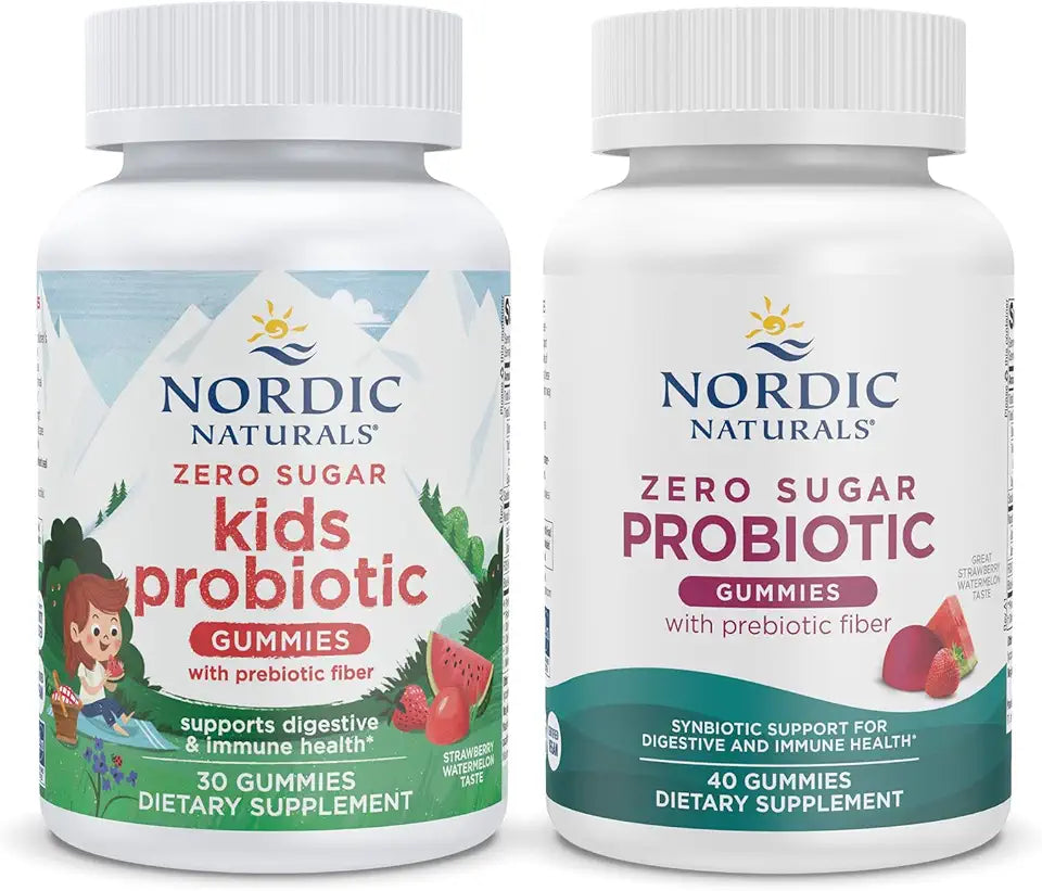 Zero Sugar Vegan Probiotic Gummies Strawberry Watermelon E586