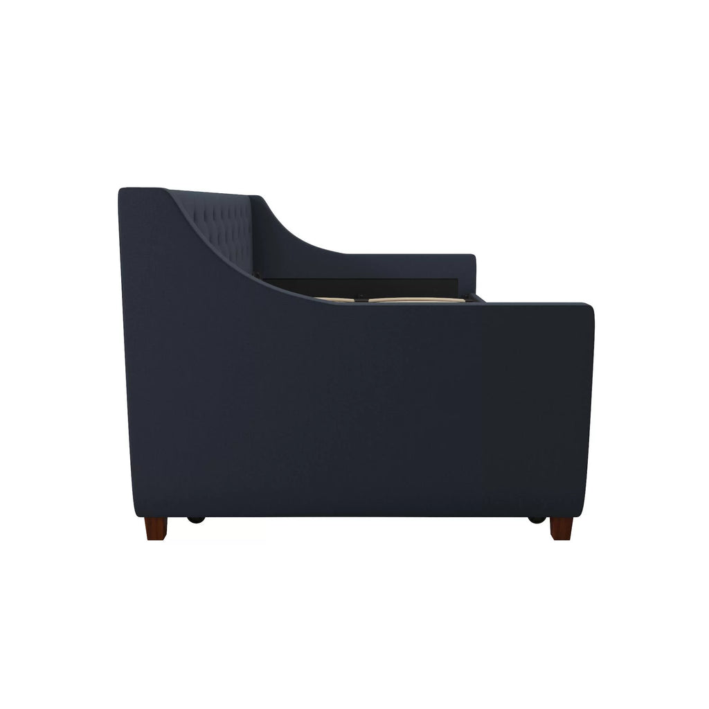 Blue Linen Daybed and Trundle V366427