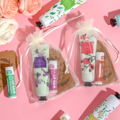 Hand Cream and Lip Balm Set with Organza Bag C56390
