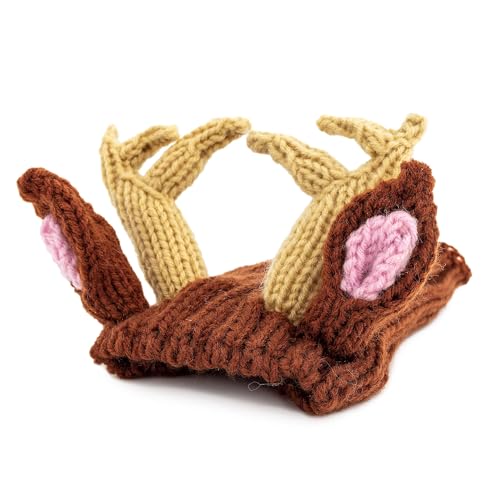 Knit Deer Antler Snood Wrap for Pets B27183