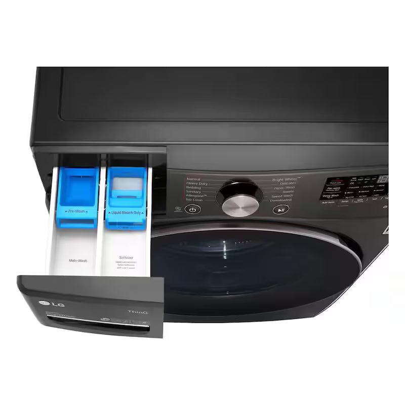 4.5 cu. ft. Stackable Smart Front Load Washer in Black Steel K73733