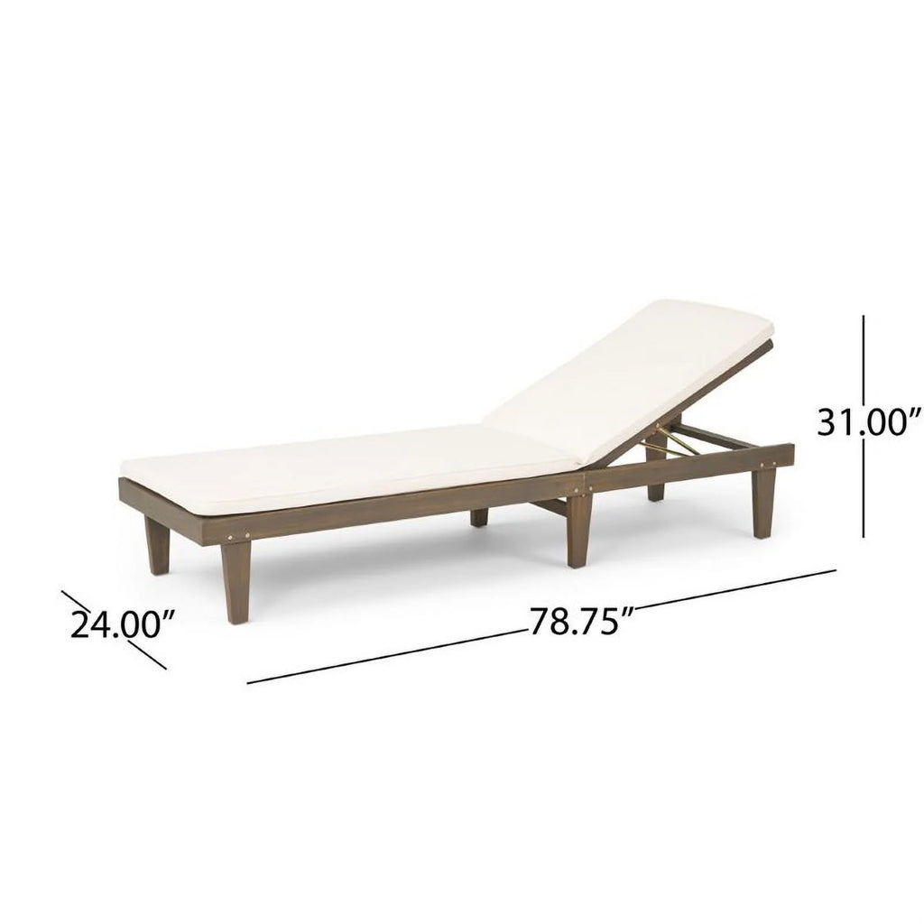 Acacia Wood Chaise Lounge Y701