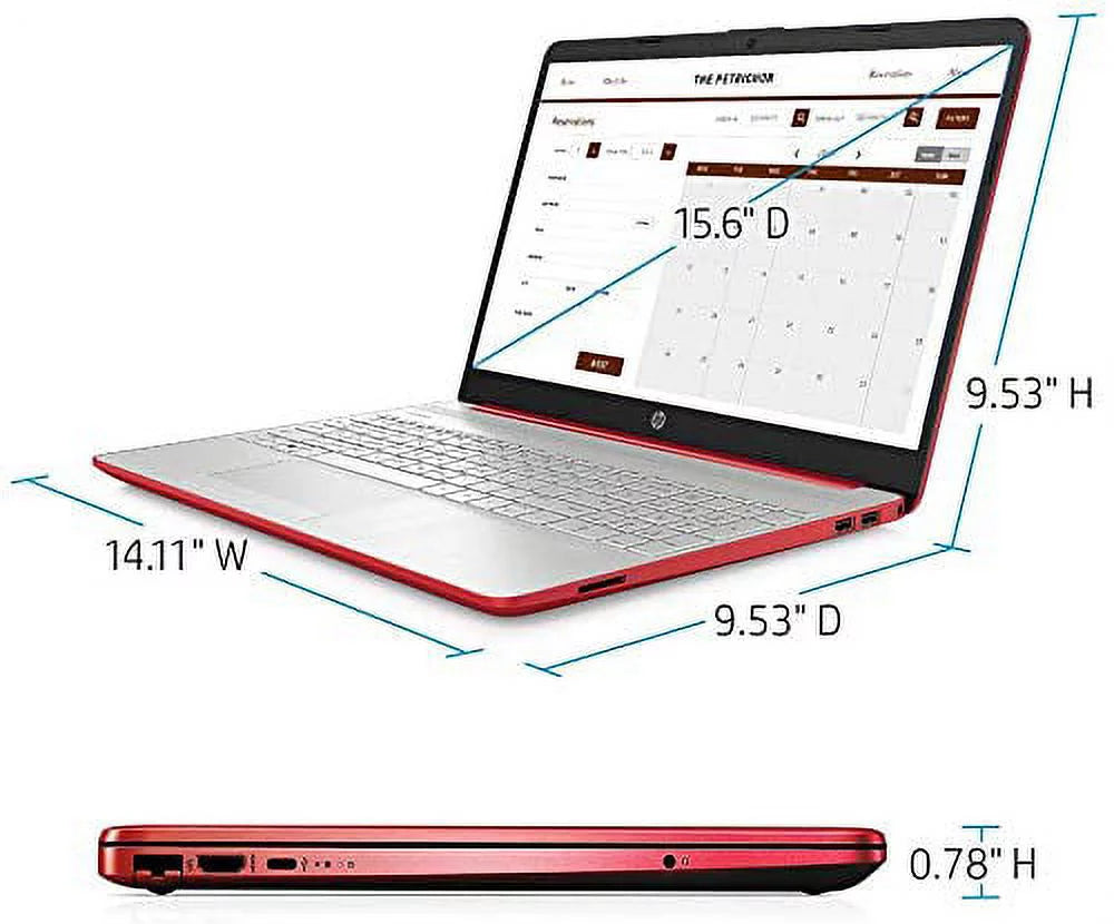 15.6" HD Laptop Intel Pentium Gold 16GB DDR4 256GB SSD Windows 11 Pro Scarlet Red Z702819