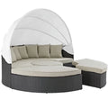 Outdoor Patio Sectional Daybed Set with Canopy and 4 Cushion F6062