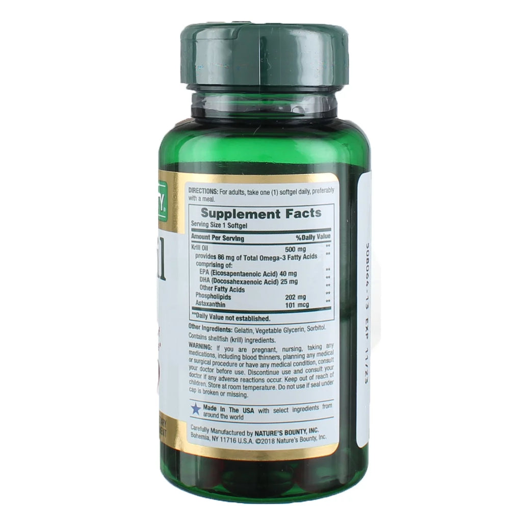Red Krill Oil 500Mg Omega-3 Softgels 2 Pack G756