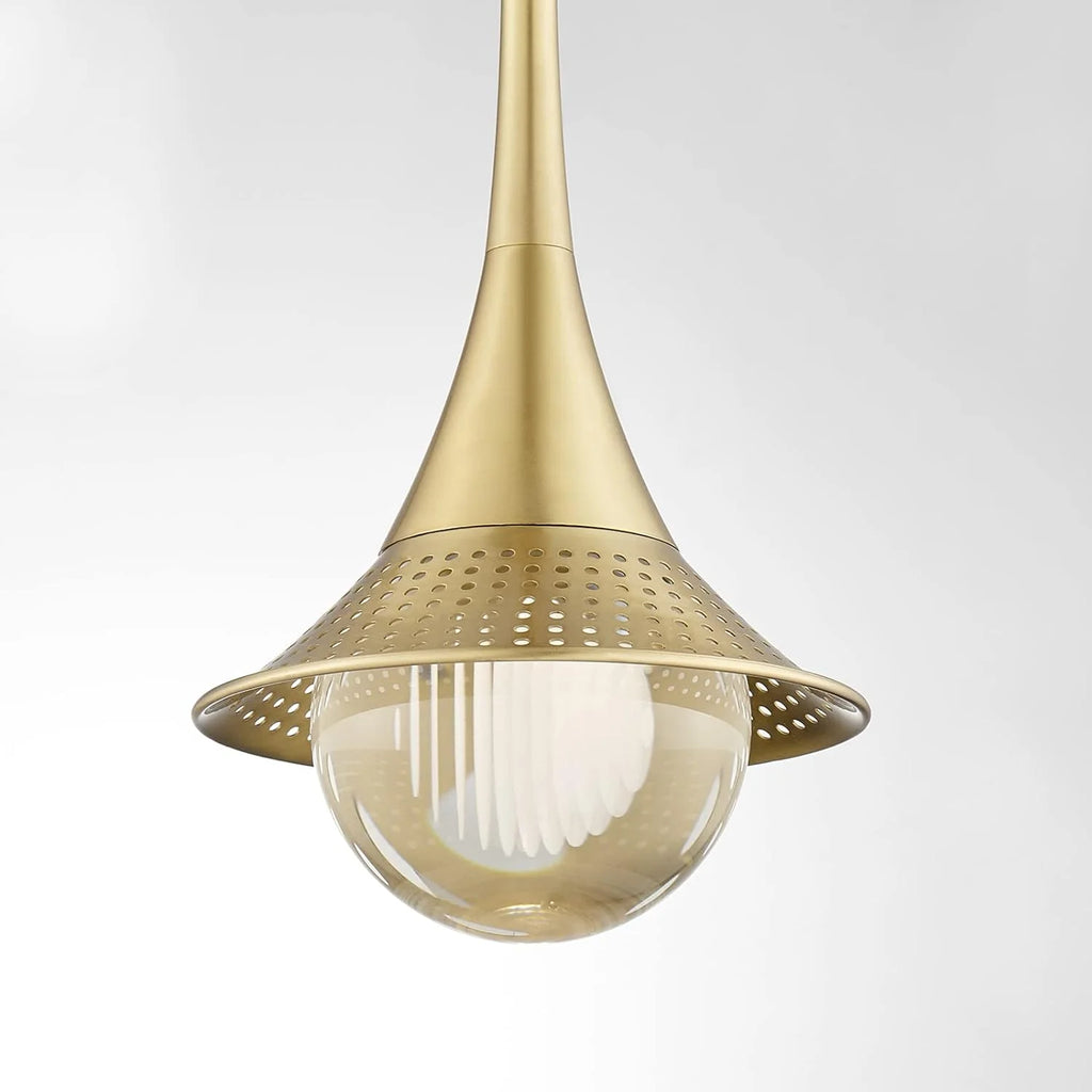 Gold Crystal Pendant Lights with Shade R53352