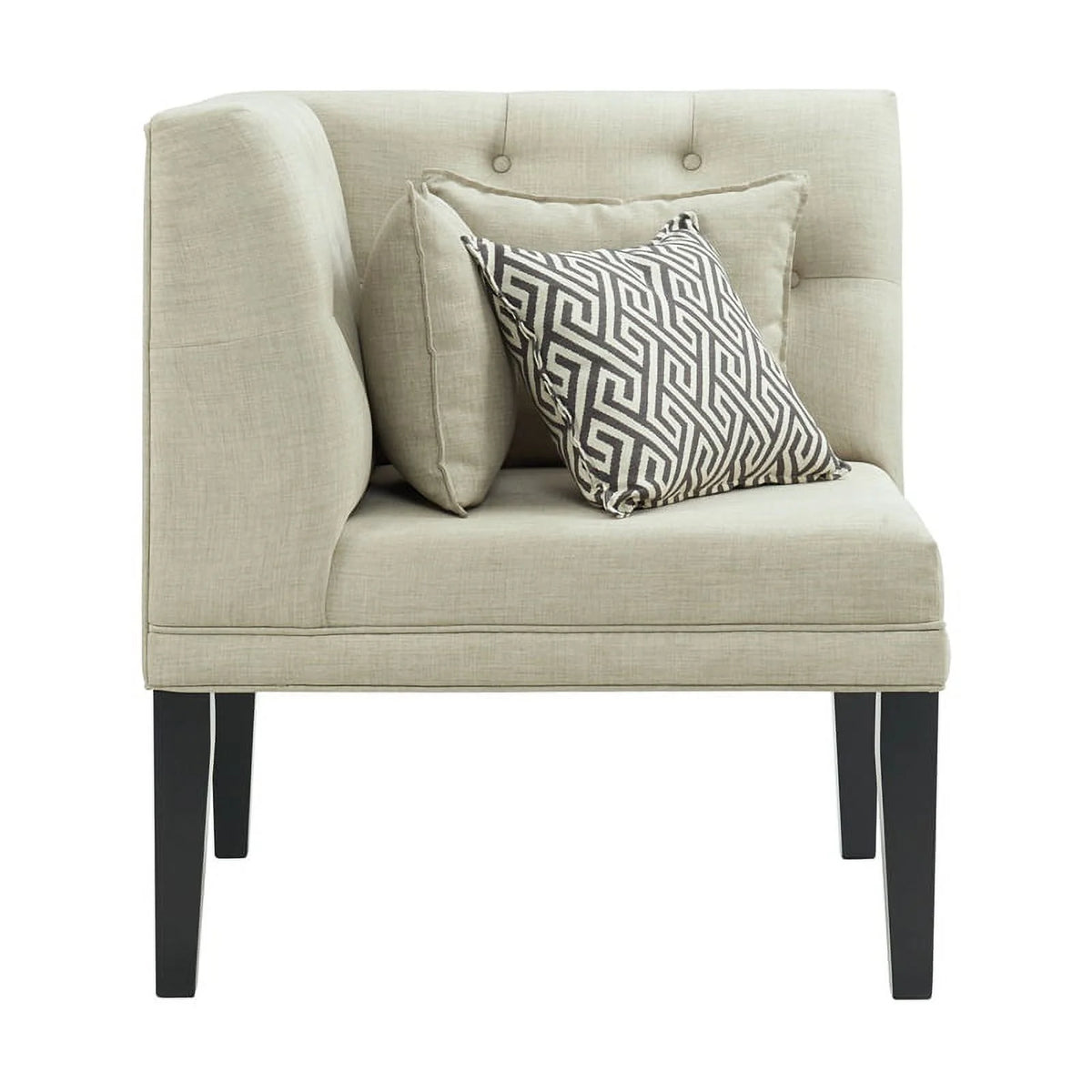 Beige Wood Corner with Three Pillows O9122