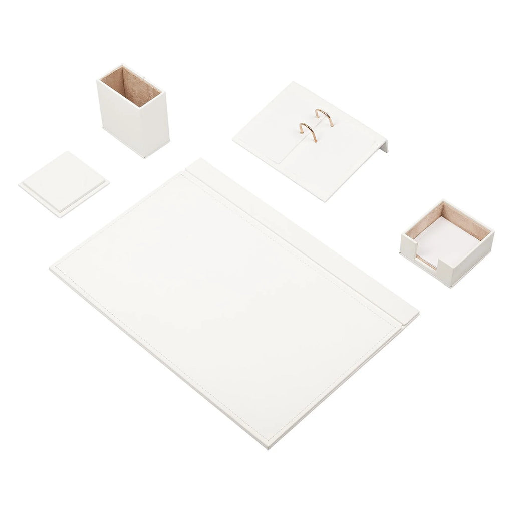 Leather 5 Pc Desk Organizer Set S472