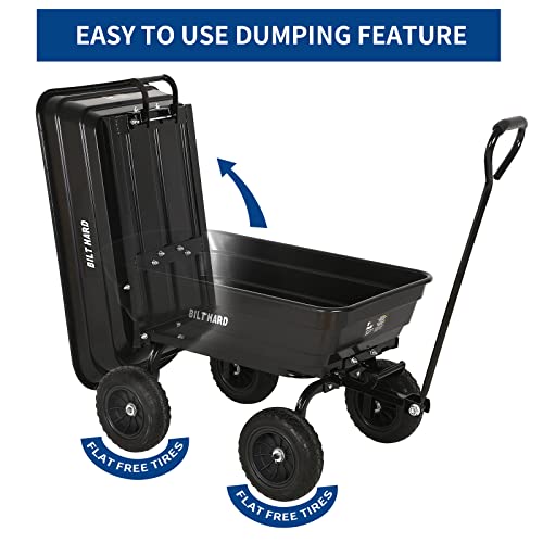 4 Cu.Ft. Poly Yard Dump Cart with 180° Rotating Handle Z56253