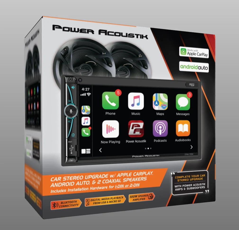 7 Mechless HD LCD Capacitive Touchscreen Bluetooth Car Stereo with 2 6.5 Speakers Y76349