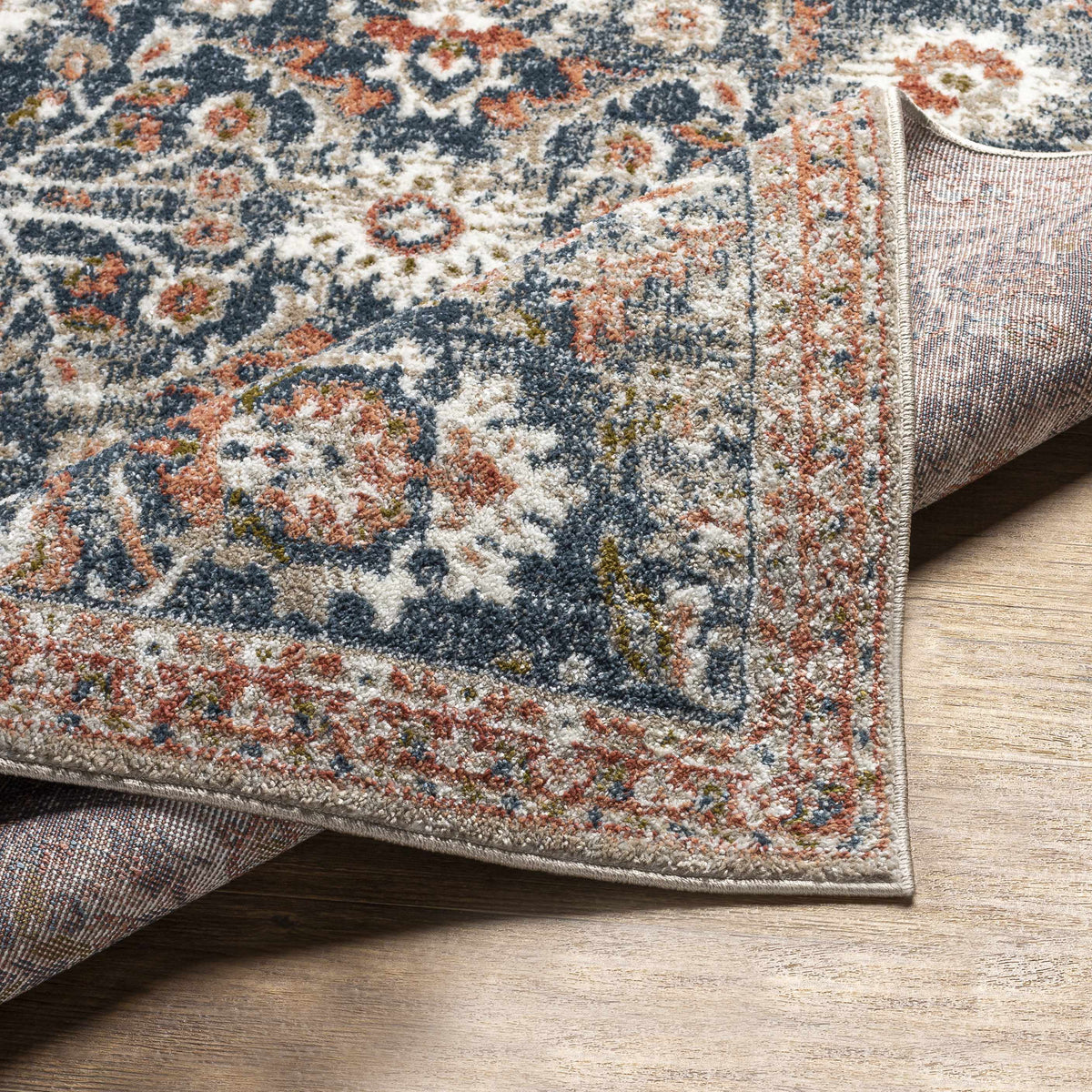 White Multi Gray Area Rug B882