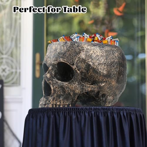Extra Large Skull Candy Dish Bowl Holder Resin Decor S3589