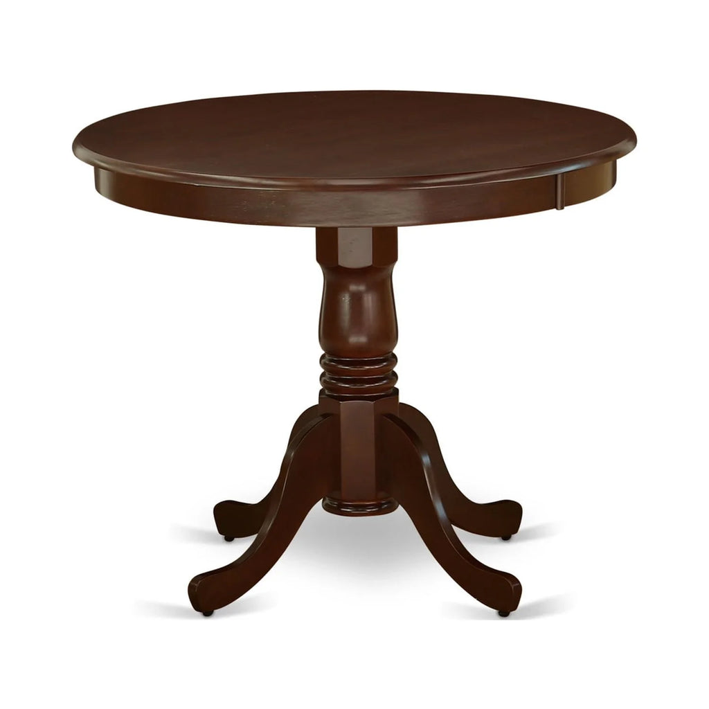 Antique 36" Round Table with Mahogany Finish K449