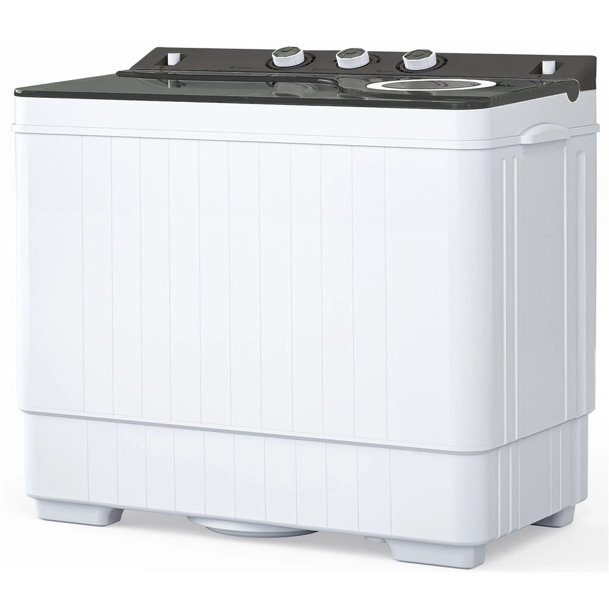 Portable 26Lbs Twin Tub Washing Machine with Gravity Drain Pump B497952