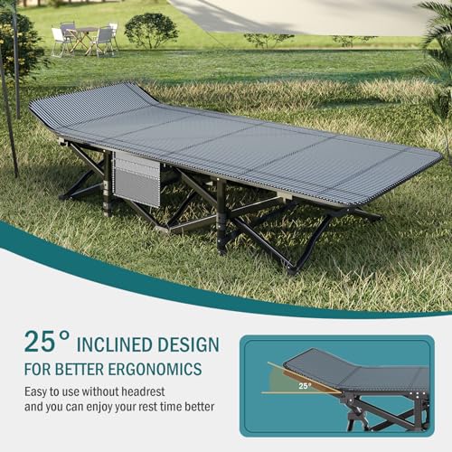 Camping Cot with Cushion and Carry Bag K89217
