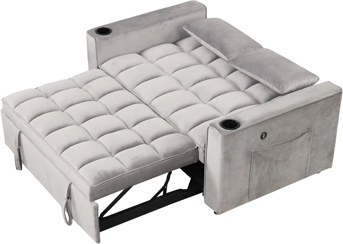 Convertible Sofa Couch with Pull Out Bed D3367