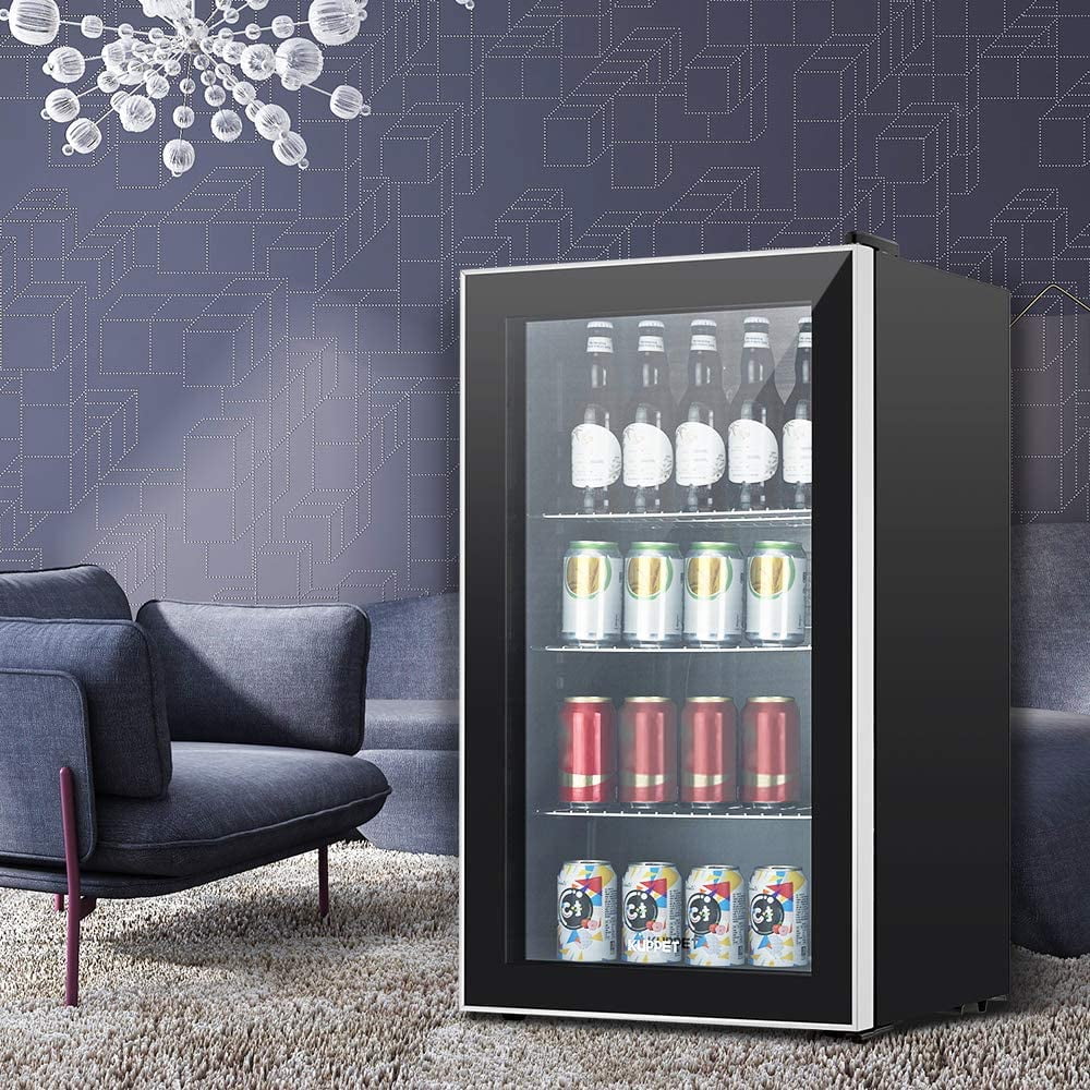 120 Can Beverage Refrigerator Glass Door Stainless Steel C1384