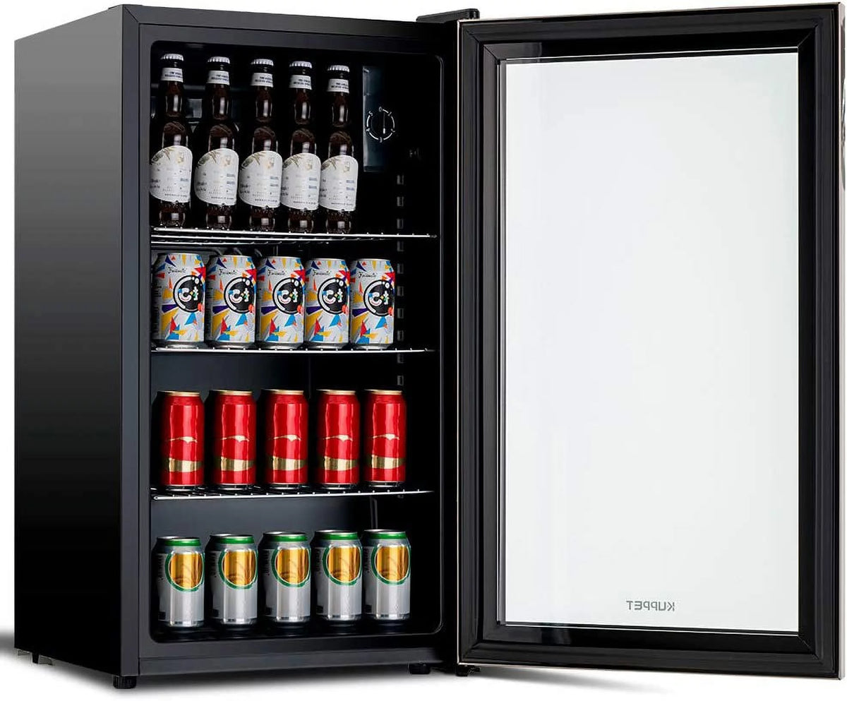 120 Can Beverage Refrigerator Glass Door Stainless Steel C1384