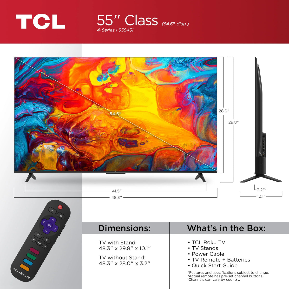 55 Class 4K UHD HDR Smart TV A5756