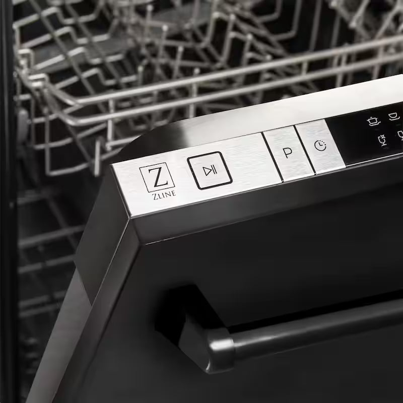 Black Stainless Steel 18 in. 6-Cycle Compact Dishwasher with 2 Racks J421