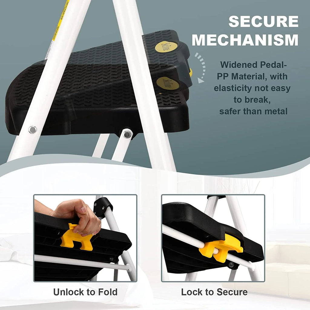 Folding 5-Step Ladder with Handrails and Tool Tray B96218