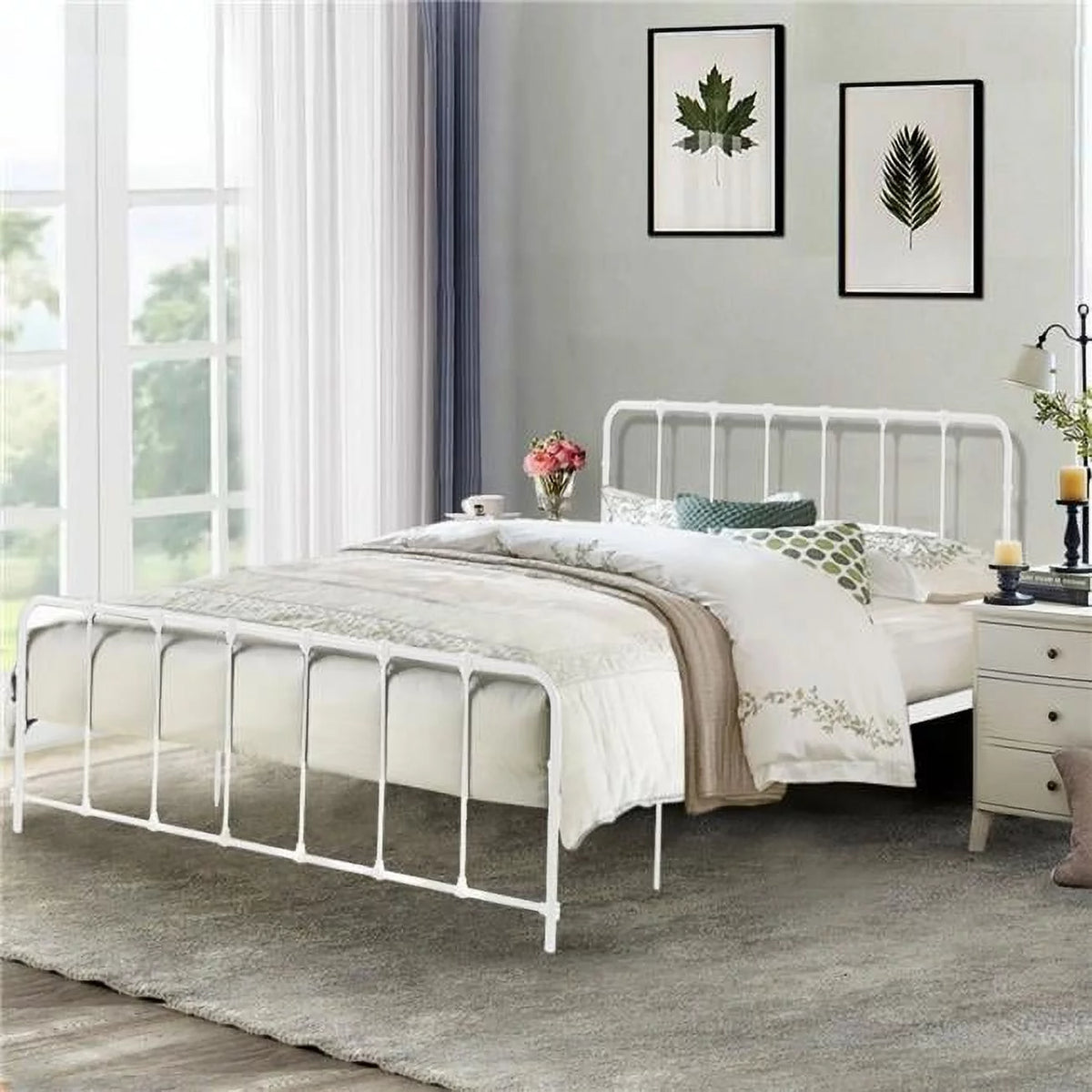 Queen Size Bed White U440