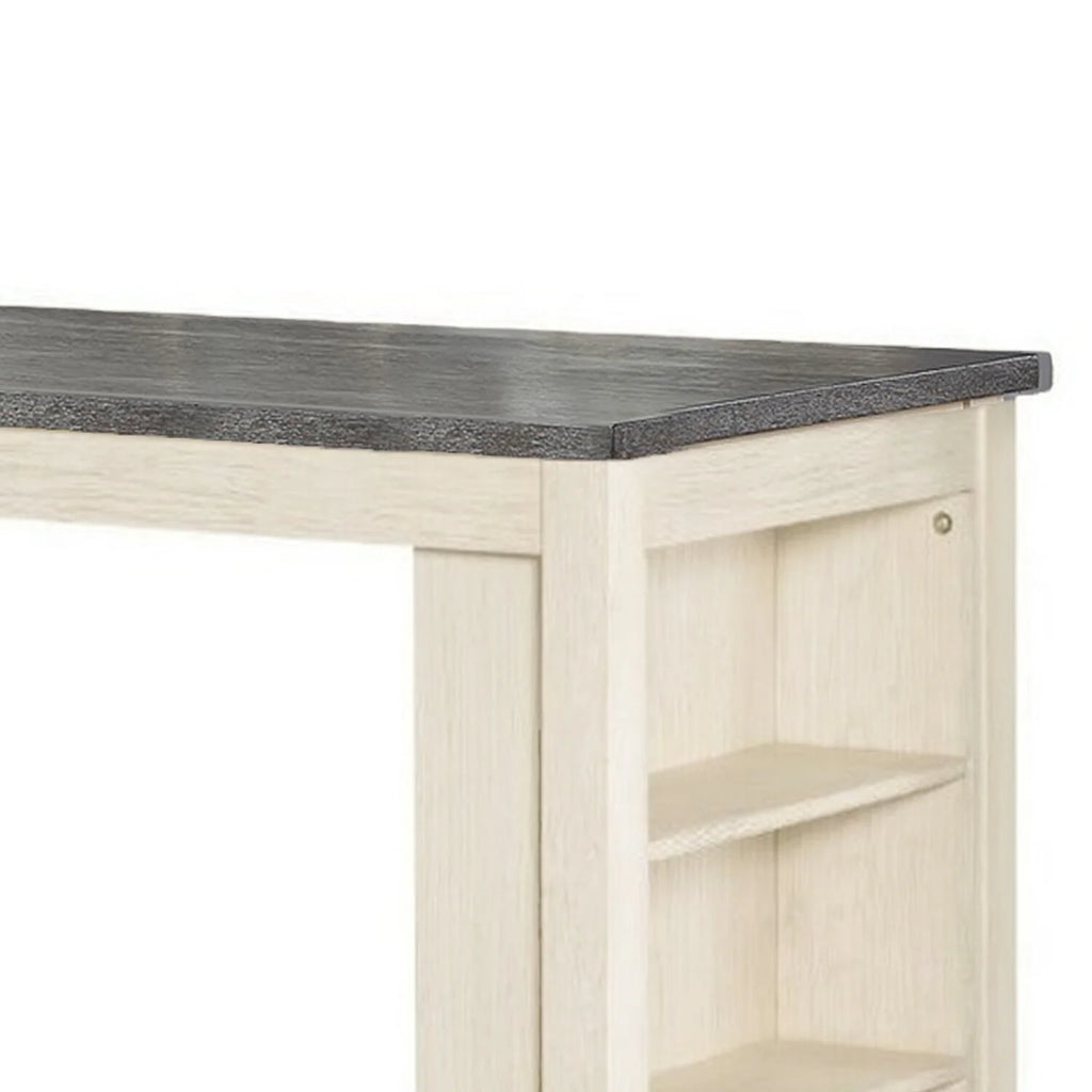 60 Inch 2 Tone Wood Counter Height Table M4802