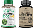 Digestive Enzymes 1000MG Prebiotics Probiotics Beef Liver Capsules L574