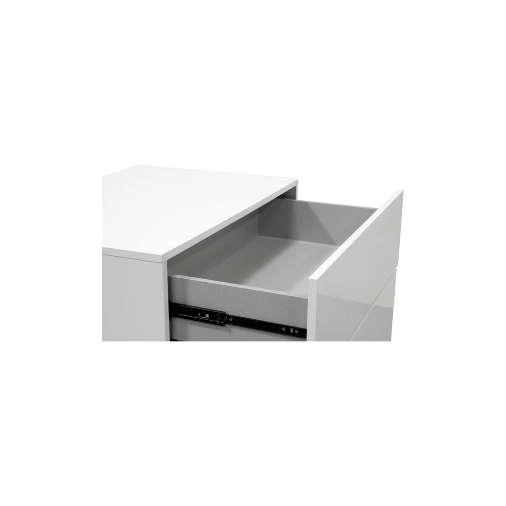 White 5-Drawer Poplar Wood Bedroom Chest K1604