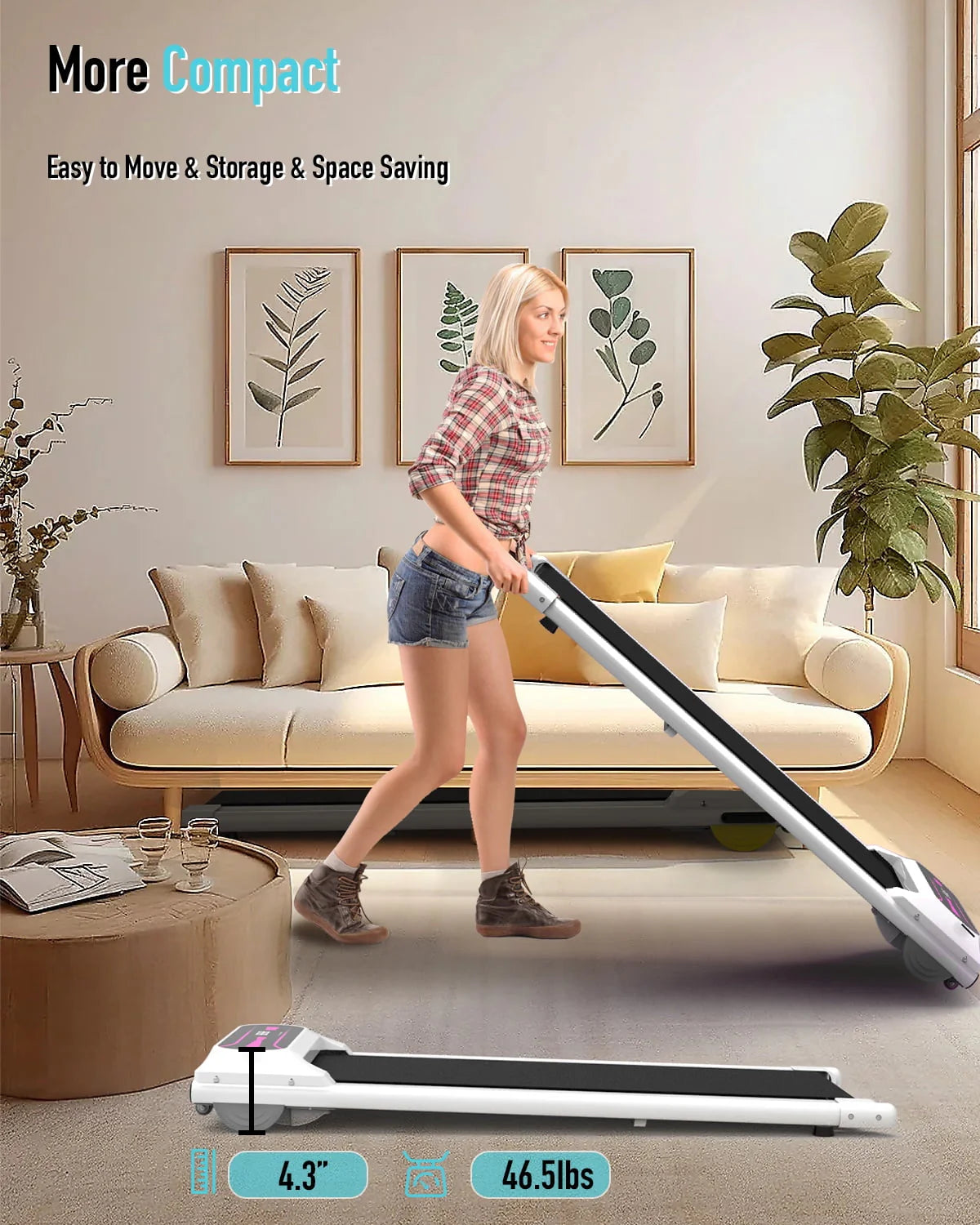 Portable Mini Treadmill with Remote Control V779981