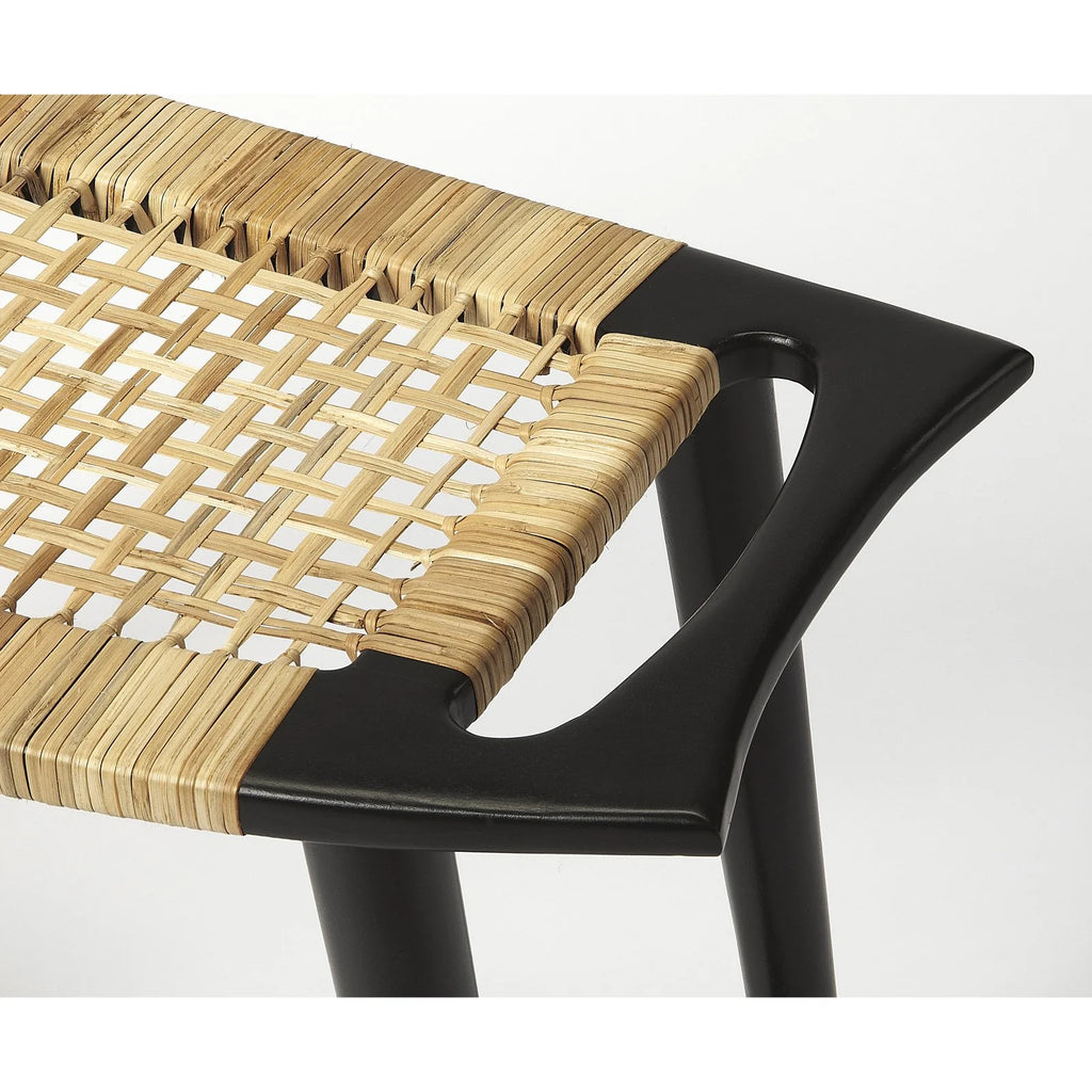 Black and Natural Foot Stool L53517