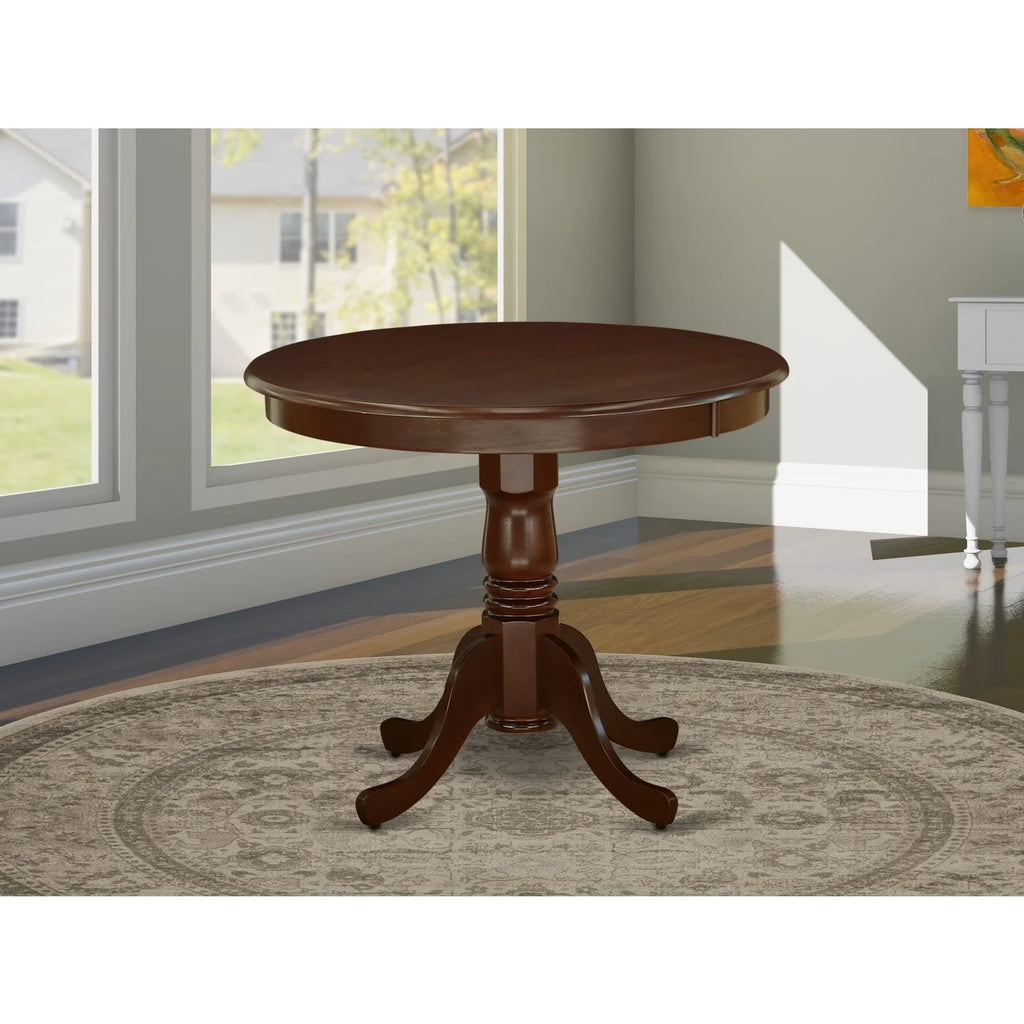Antique 36" Round Table with Mahogany Finish K449