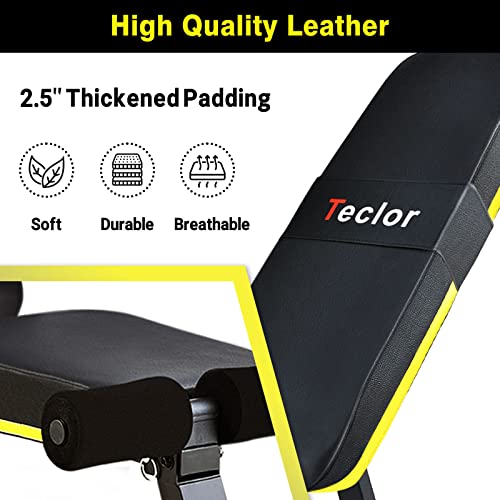 Adjustable Foldable Weight Bench 10 Backrest Position O182413