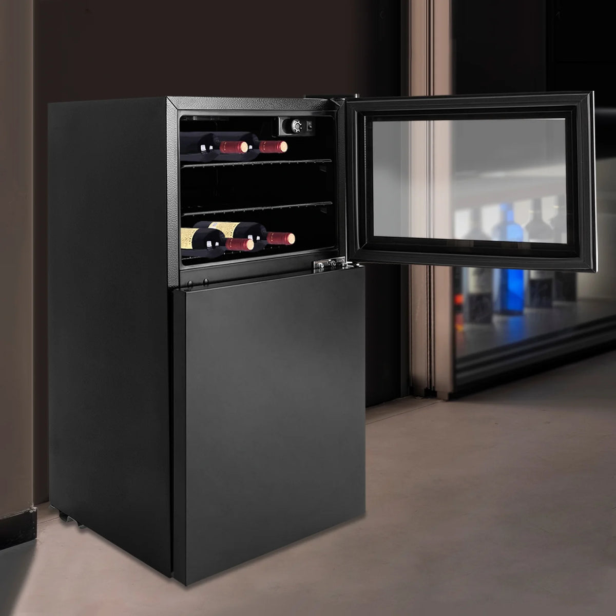 34 Inch Dual Zone Wine Cooler Beverage Refrigerator G440056