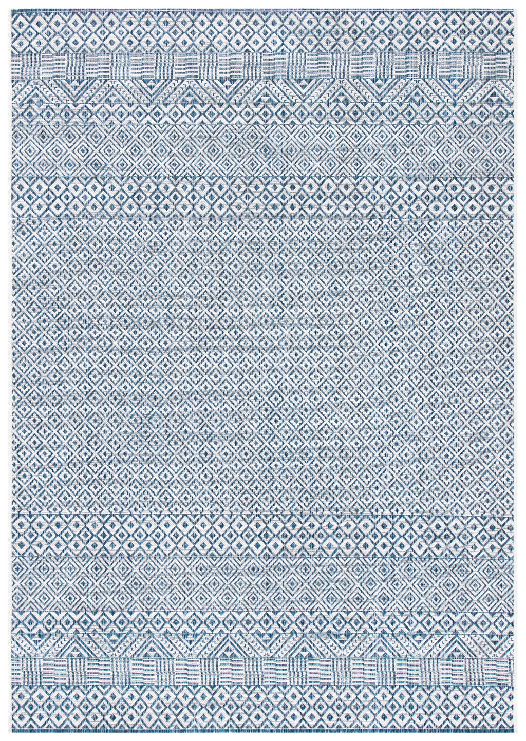Blue Navy Geometric Area Rug C46469