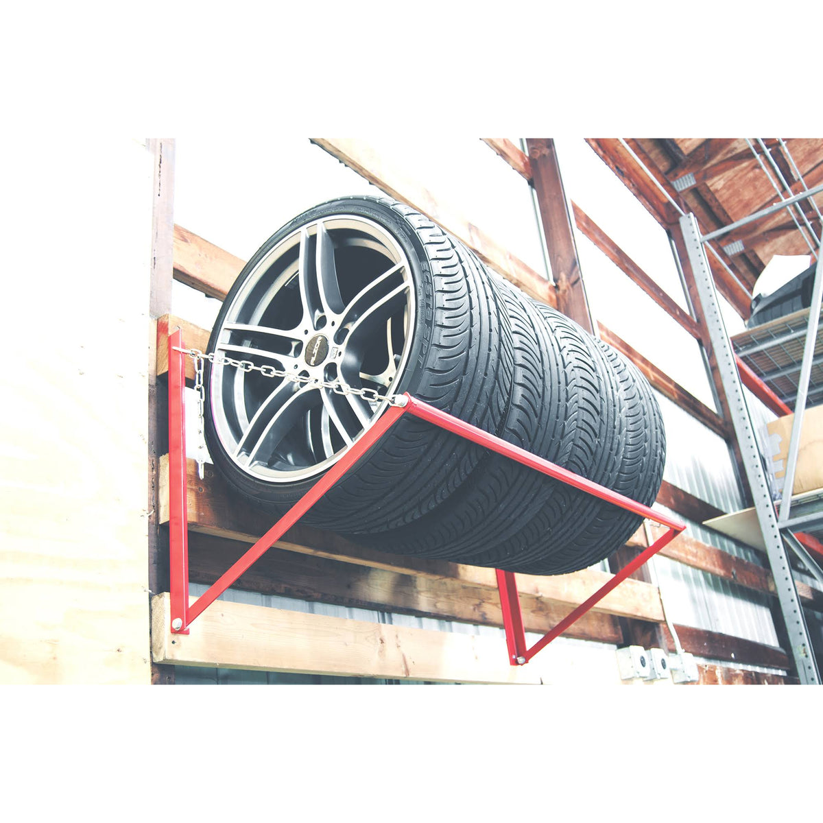 Wall-Mounted Wheel & Tire Storage Rack C50610