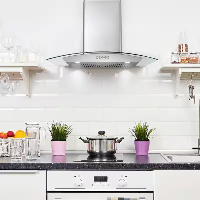30 in. Stainless Steel Wall Mount Range Hood with LED Lighting W74521