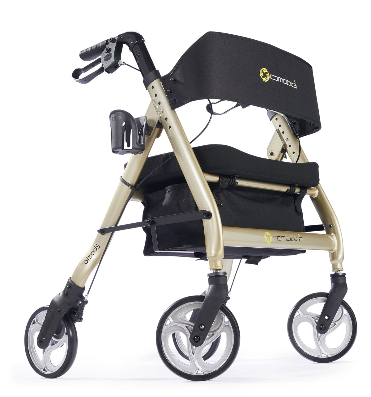 Extra Wide Heavy-Duty Rollator Walker with 20 Wide Nylon Seat 440 lb Weight Capacity Y2363