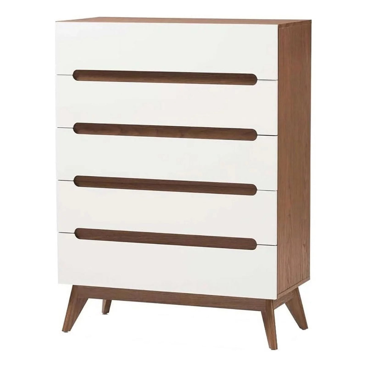 White Walnut 5 Drawer Wood Chest G32597