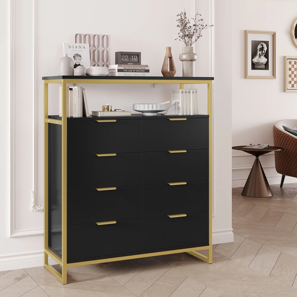 White 8 Drawer Wood Dresser H23742