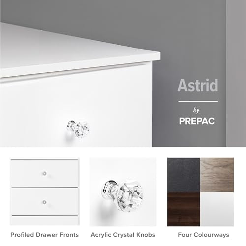 White 6 Drawer Tall Dresser I36128