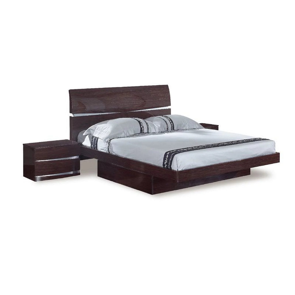 Black Wenge Wood California King Bed D441