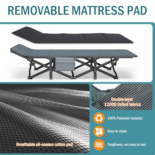 Camping Cot with Cushion and Carry Bag K89217