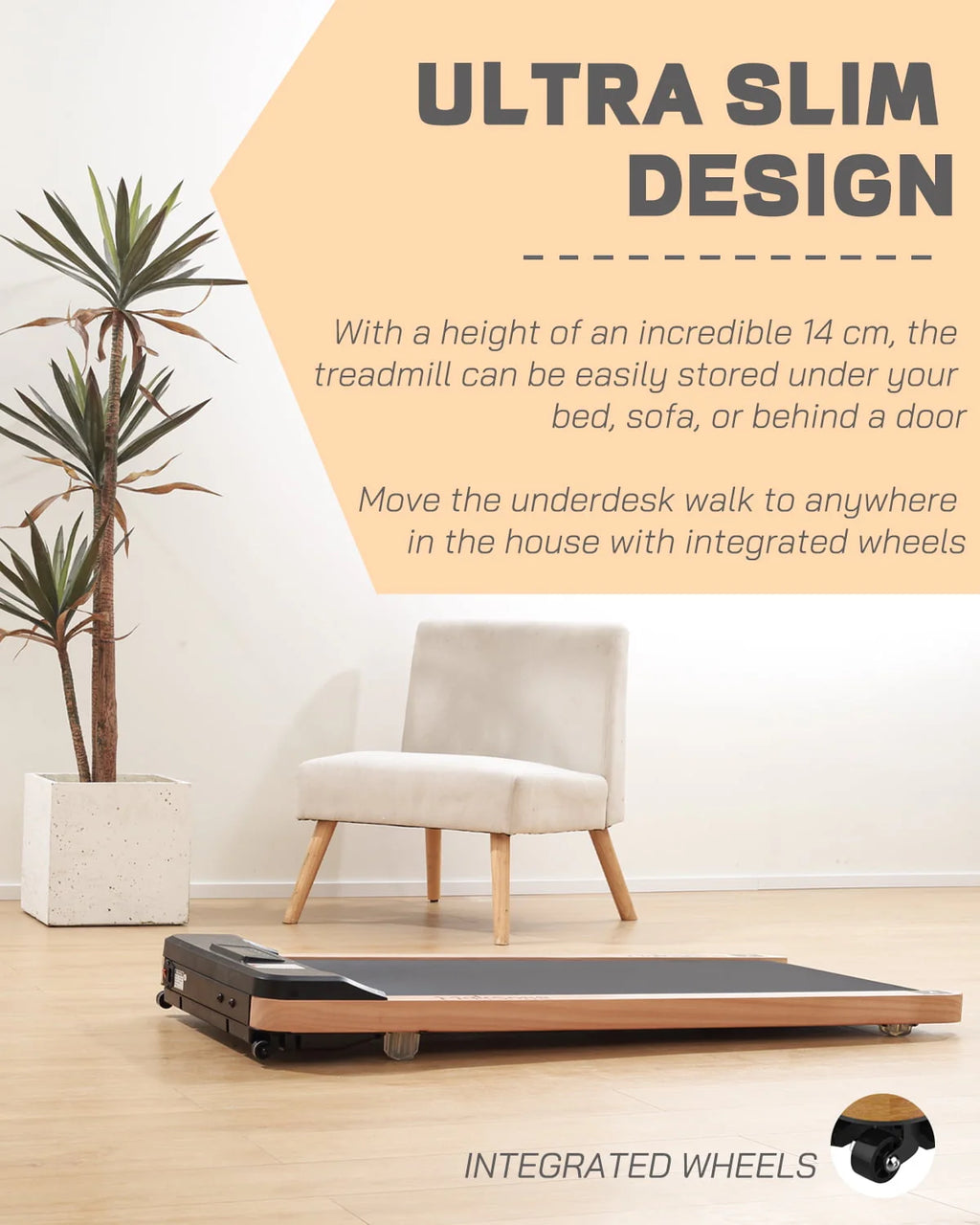 Under Desk Treadmill with Remote Control W447