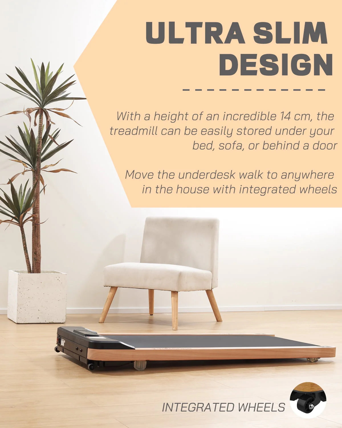 Under Desk Treadmill with Remote Control W447