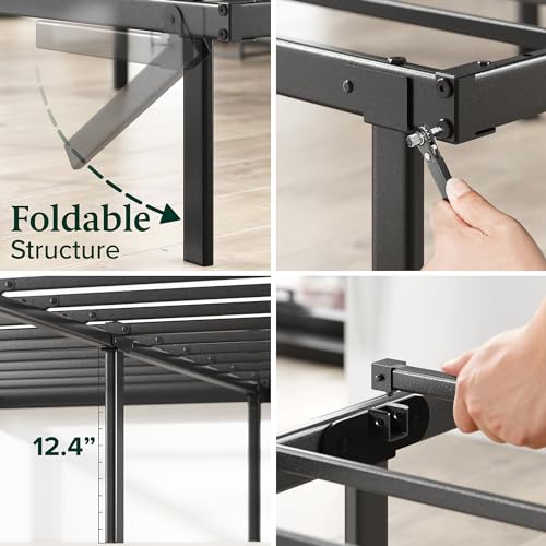 14 Inch Black Metal Platform Bed Frame, Twin R45681