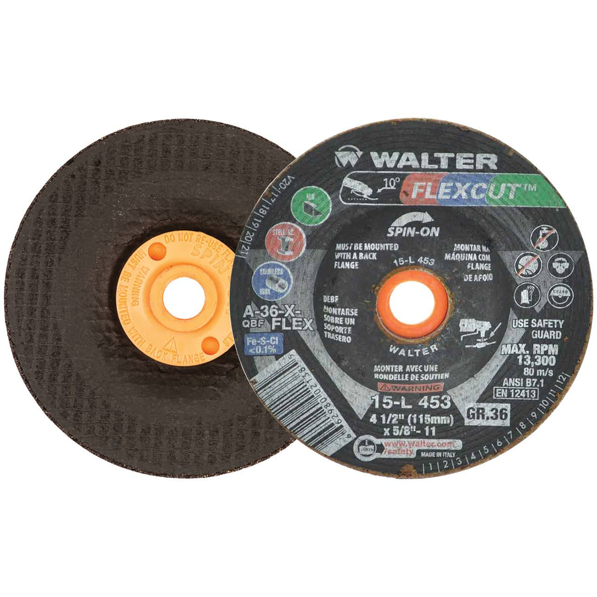 4-1/2x5/8-11 36 Grit Grinding Wheel 25 Pack F178363
