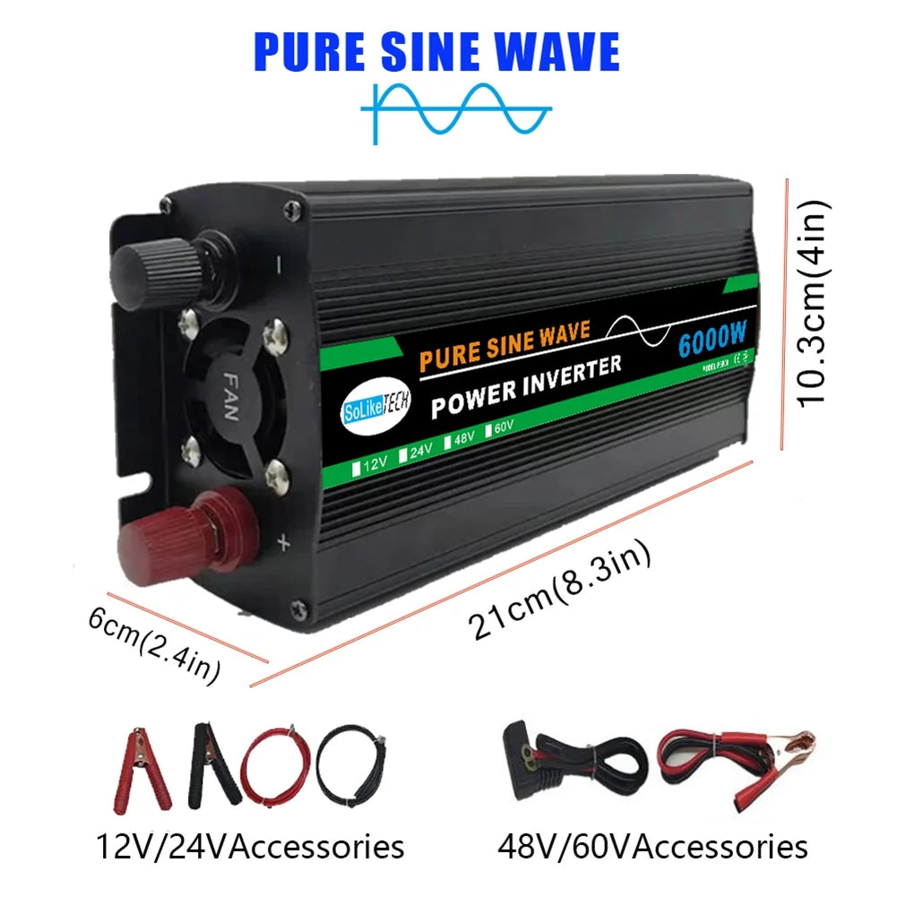 Pure Sine Wave Inverter 12V To 6000W F734