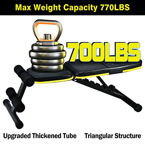 Adjustable Foldable Weight Bench 10 Backrest Position O182413